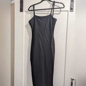 Black Lulu's Midi Dress Square Neck